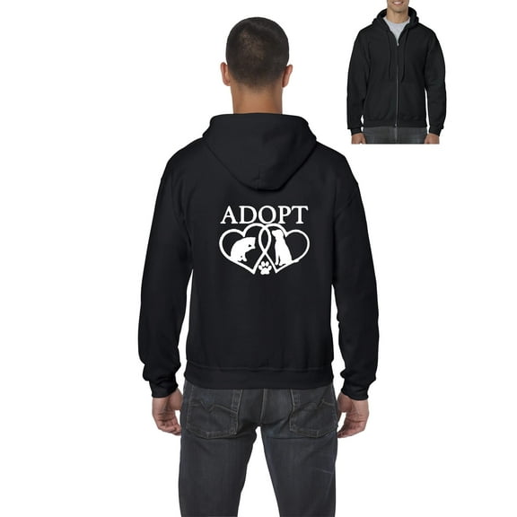 Artix - Men's Sweatshirt Full-Zip Pullover - Adopt Animal Rescue