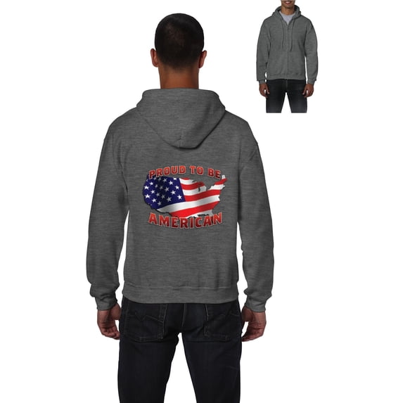 Artix - Men's Sweatshirt Full-Zip Pullover - American Proud To Be US Flag