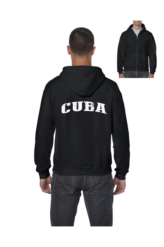 - Men's Sweatshirt Full-Zip Pullover - Cuba
