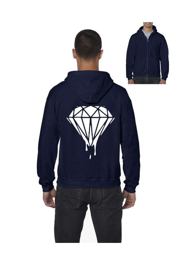 - Men's Sweatshirt Full-Zip Pullover - Diamond