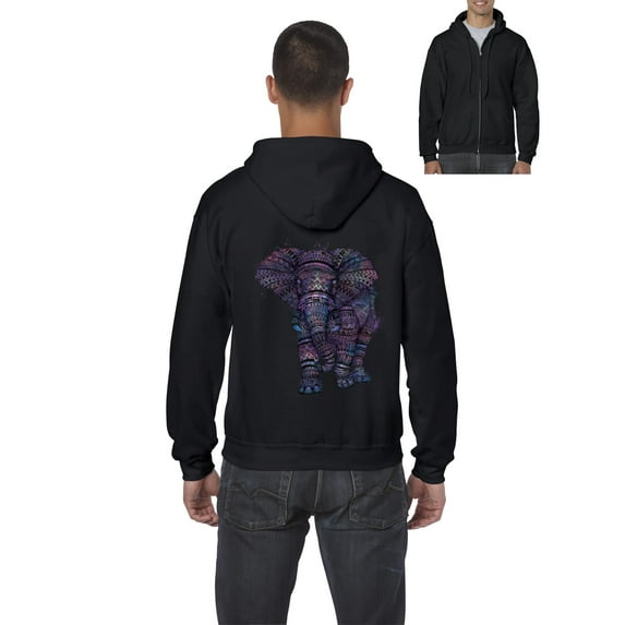 Artix - Men's Sweatshirt Full-Zip Pullover - Elephant