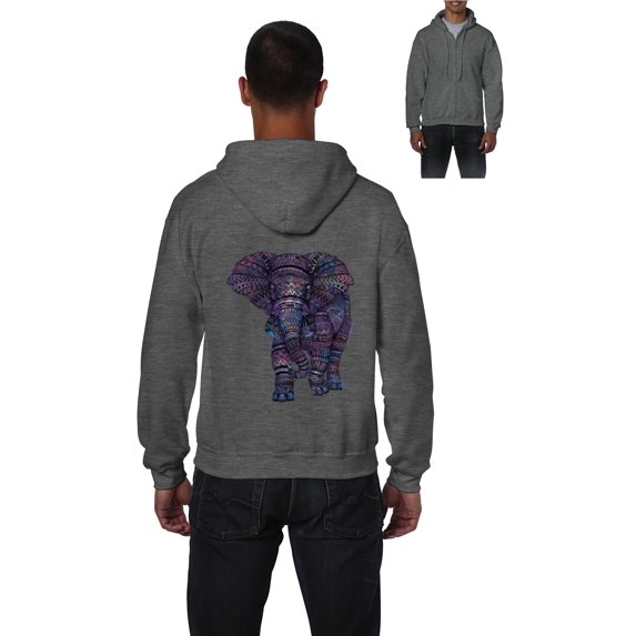 Artix - Men's Sweatshirt Full-Zip Pullover - Elephant