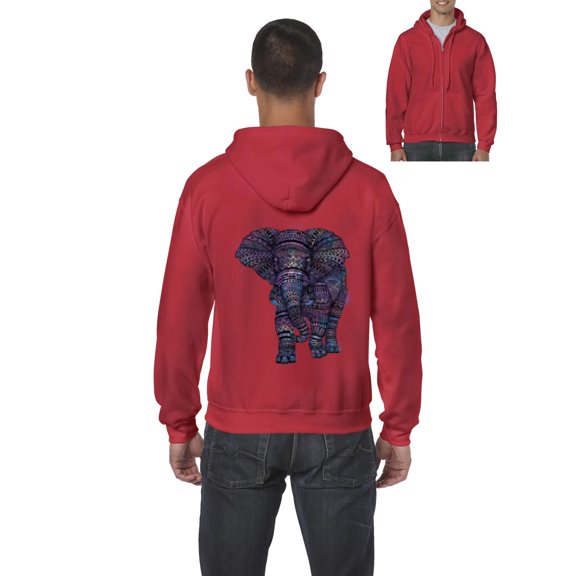 Artix - Men's Sweatshirt Full-Zip Pullover - Elephant