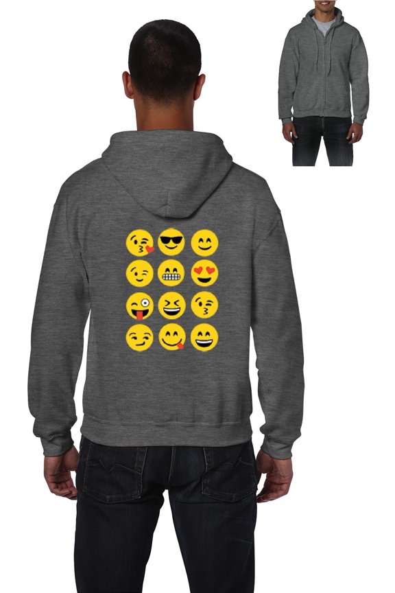 - Men's Sweatshirt Full-Zip Pullover - Emoji Group