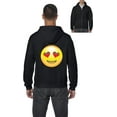 thumbnail image 1 of Artix - Men's Sweatshirt Full-Zip Pullover - Emoji Heart-Shaped Eyes, 1 of 2