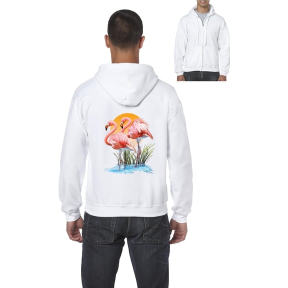 Artix - Men's Sweatshirt Full-Zip Pullover - Flamingo
