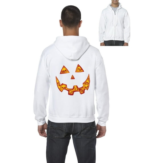 Artix - Men's Sweatshirt Full-Zip Pullover - Halloween Costume Pumpkin Face