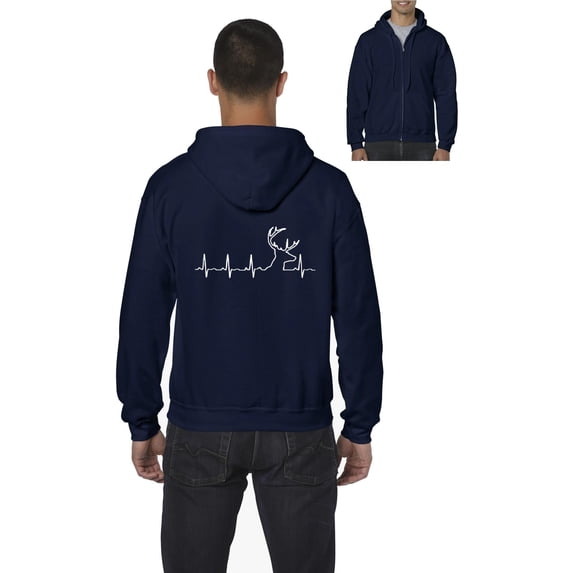 Artix - Men's Sweatshirt Full-Zip Pullover - Heartbeat Hunting