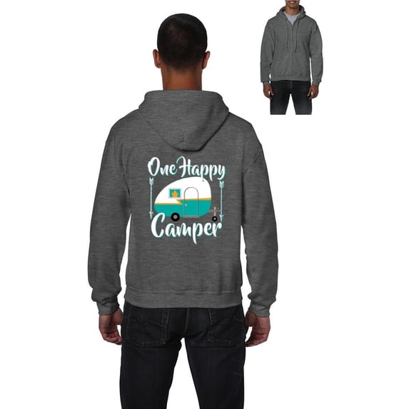 Artix - Men's Sweatshirt Full-Zip Pullover - ONE HAPPY CAMPER