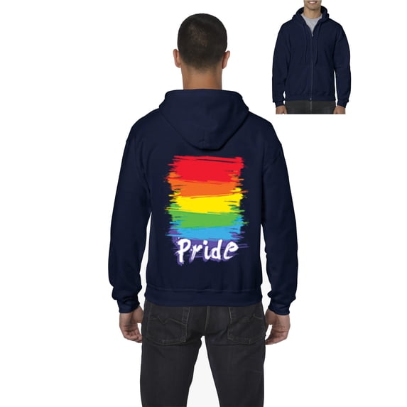 Artix - Men's Sweatshirt Full-Zip Pullover - Rainbow Pride