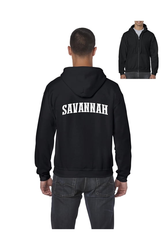 - Men's Sweatshirt Full-Zip Pullover - Savannah