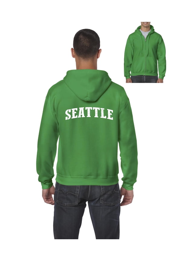 - Men's Sweatshirt Full-Zip Pullover - Seattle