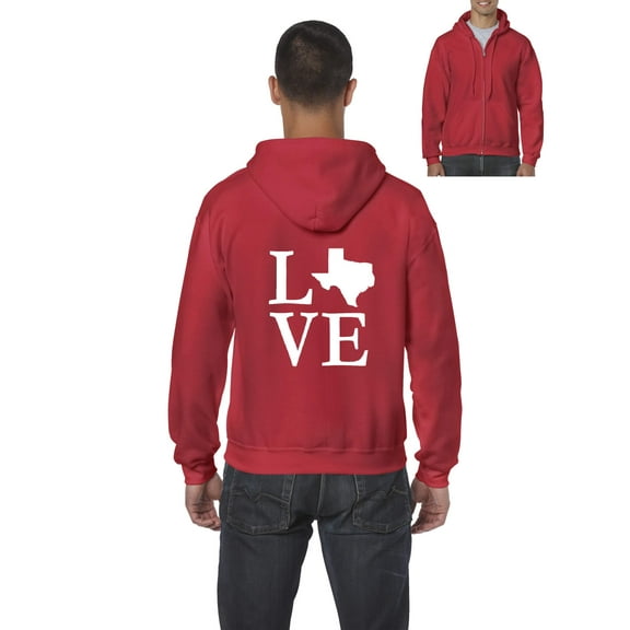 Artix - Men's Sweatshirt Full-Zip Pullover - Texas Flag