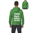 thumbnail image 1 of Artix - Men's Sweatshirt Full-Zip Pullover - Thick Thighs Save Lives, 1 of 5