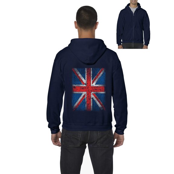Artix - Men's Sweatshirt Full-Zip Pullover - Union Jack British Flag