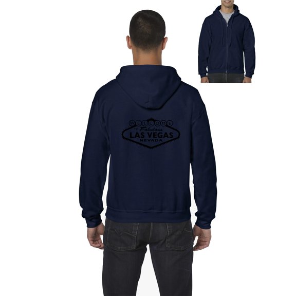Artix - Men's Sweatshirt Full-Zip Pullover - Welcome to Las Vegas Nevada