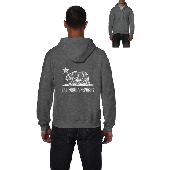 Artix - Men's Sweatshirt Full-Zip Pullover, up to Men Size 5XL - California Bear