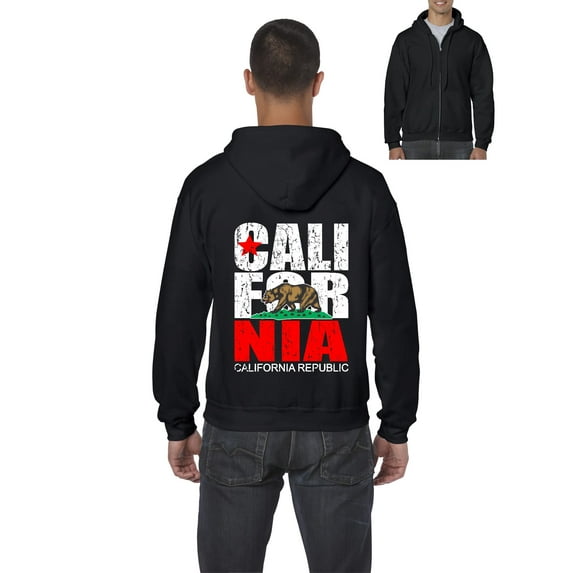 Artix - Men's Sweatshirt Full-Zip Pullover, up to Men Size 5XL - California Cali