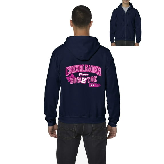Artix - Men's Sweatshirt Full-Zip Pullover, up to Men Size 5XL - Cheerleader Bow 2 Toe