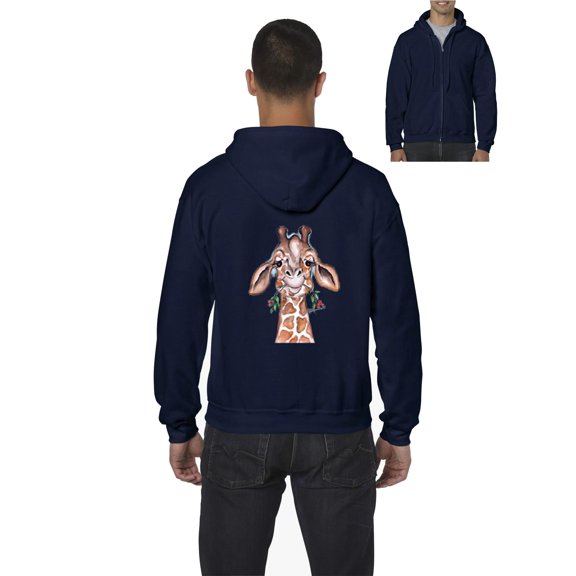 Artix - Men's Sweatshirt Full-Zip Pullover, up to Men Size 5XL - Giraffe