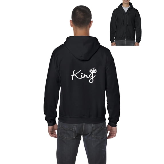 Artix - Men's Sweatshirt Full-Zip Pullover, up to Men Size 5XL - King Crown