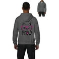 thumbnail image 1 of Artix - Men's Sweatshirt Full-Zip Pullover, up to Men Size 5XL - Meow Cute Cat Kitty, 1 of 2
