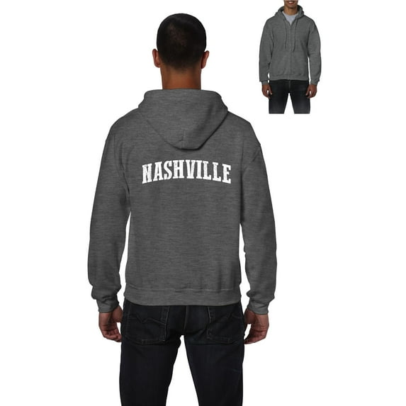 Artix - Men's Sweatshirt Full-Zip Pullover, up to Men Size 5XL - Nashville Tennessee Flag