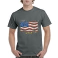thumbnail image 1 of Artix - Men's T-Shirt Short Sleeve - American Flag USA in Gold, 1 of 3