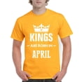 thumbnail image 1 of Artix - Men's T-Shirt Short Sleeve - Birthday Gift Kings Are Born In April, 1 of 3