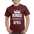 thumbnail image 1 of Artix - Men's T-Shirt Short Sleeve - Birthday Gift Kings Are Born In April, 1 of 3