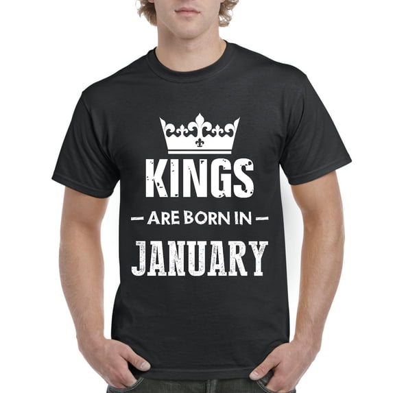 Artix - Men's T-Shirt Short Sleeve - Birthday Gift Kings Are Born In January