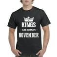 thumbnail image 1 of Artix - Men's T-Shirt Short Sleeve - Birthday Gift Kings Are Born In November, 1 of 5
