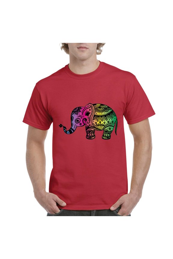- Men's T-Shirt Short Sleeve - Elephant