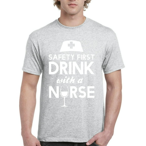 Artix - Men's T-Shirt Short Sleeve - Safety First With A Nurse