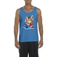thumbnail image 1 of Artix - Men's Tank Top for Men - American Flag 4th of July Kitty, 1 of 5