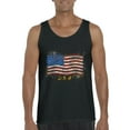thumbnail image 1 of Artix - Men's Tank Top for Men - American Flag USA in Gold, 1 of 5