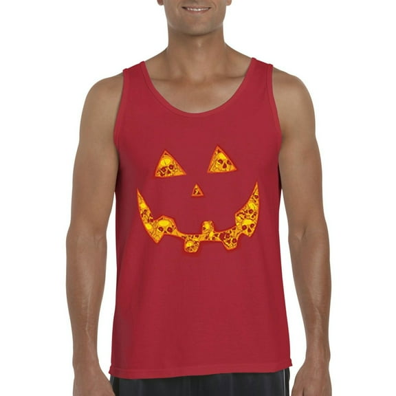 Artix - Men's Tank Top for Men - Halloween Costume Pumpkin Face