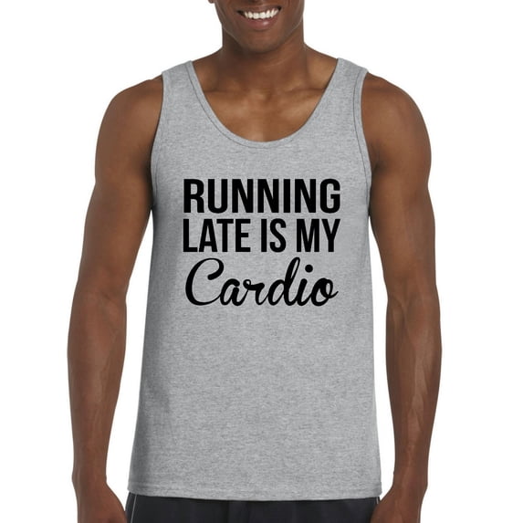 Artix - Men's Tank Top for Men - Running Late is My Cardio