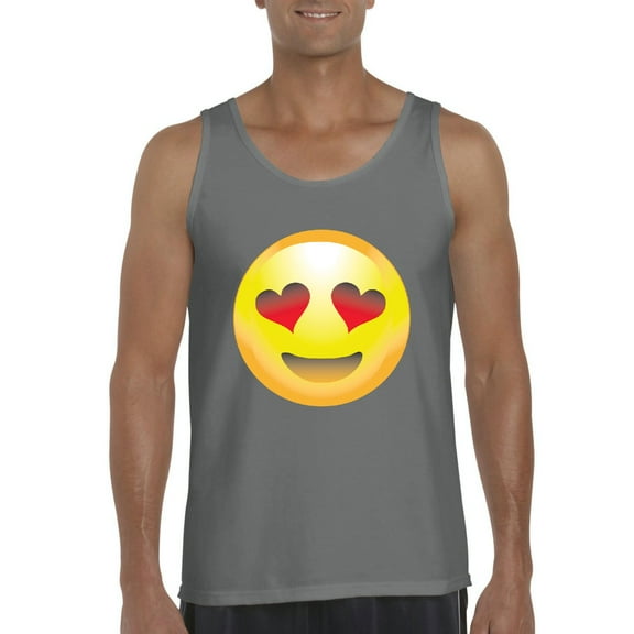 Artix - Men's Tank Top for Men, up to Men Size 3XL - Emoji Heart-Shaped Eyes