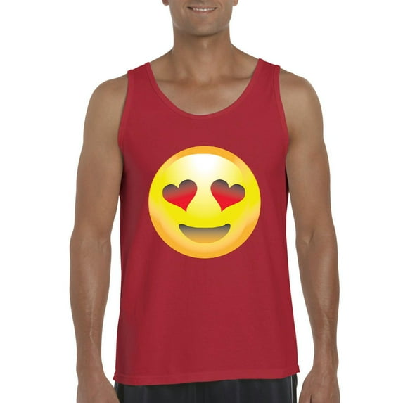 Artix - Men's Tank Top for Men, up to Men Size 3XL - Emoji Heart-Shaped Eyes