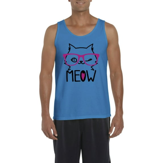 Artix - Men's Tank Top for Men, up to Men Size 3XL - Meow Cute Cat Kitty