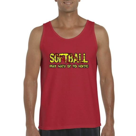 Artix - Men's Tank Top for Men, up to Men Size 3XL - Softball Play Hard or Go Home