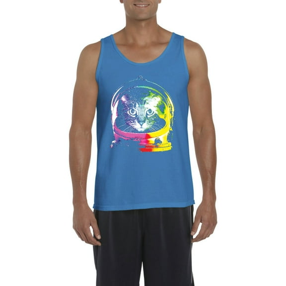 Artix - Men's Tank Top for Men, up to Men Size 3XL - Space Cat