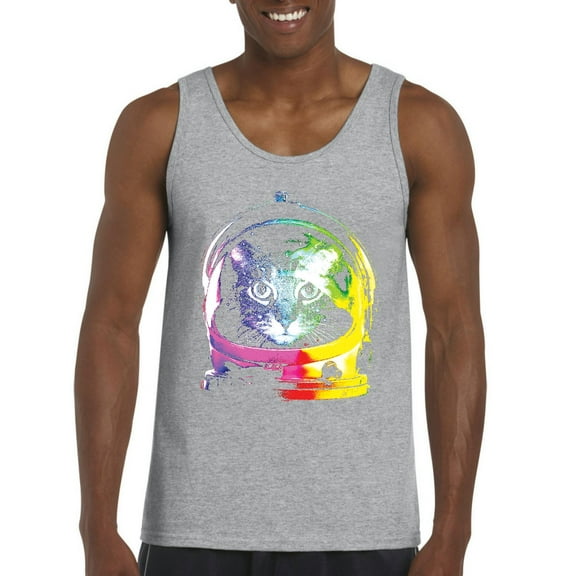 Artix - Men's Tank Top for Men, up to Men Size 3XL - Space Cat