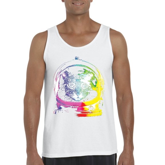 Artix - Men's Tank Top for Men, up to Men Size 3XL - Space Cat