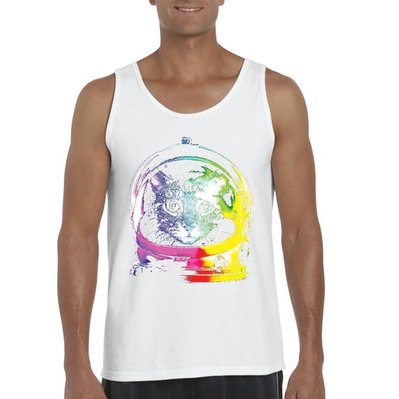 Artix - Men's Tank Top for Men, up to Men Size 3XL - Space Cat