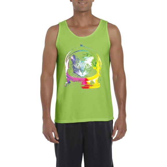 Artix - Men's Tank Top for Men, up to Men Size 3XL - Space Cat