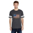 thumbnail image 1 of Artix - Mens Football Fine Jersey T-shirts - American Flag USA in Gold, 1 of 5