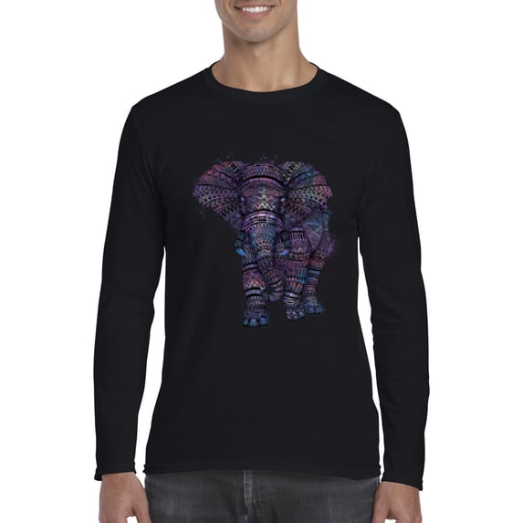 Artix - Mens Long Sleeve T-Shirts - Elephant