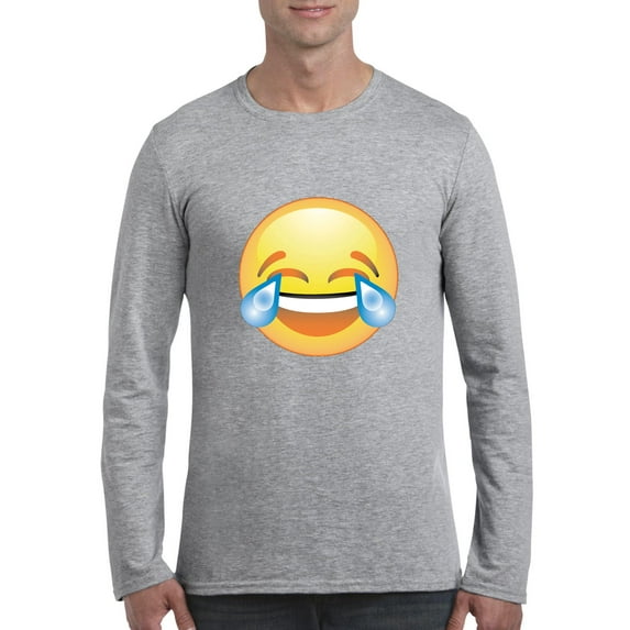 Artix - Mens Long Sleeve T-Shirts - Emoji Laughing Tears